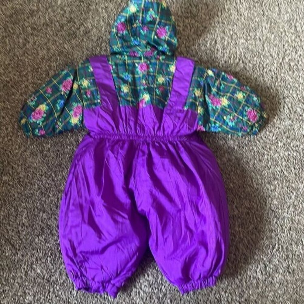 Vintage Oshkosh B'gosh Baby Girl Snowsuit One Piece Bunting 12 Months - Picture 10 of 14